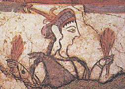 Mycenaen fresco fragment